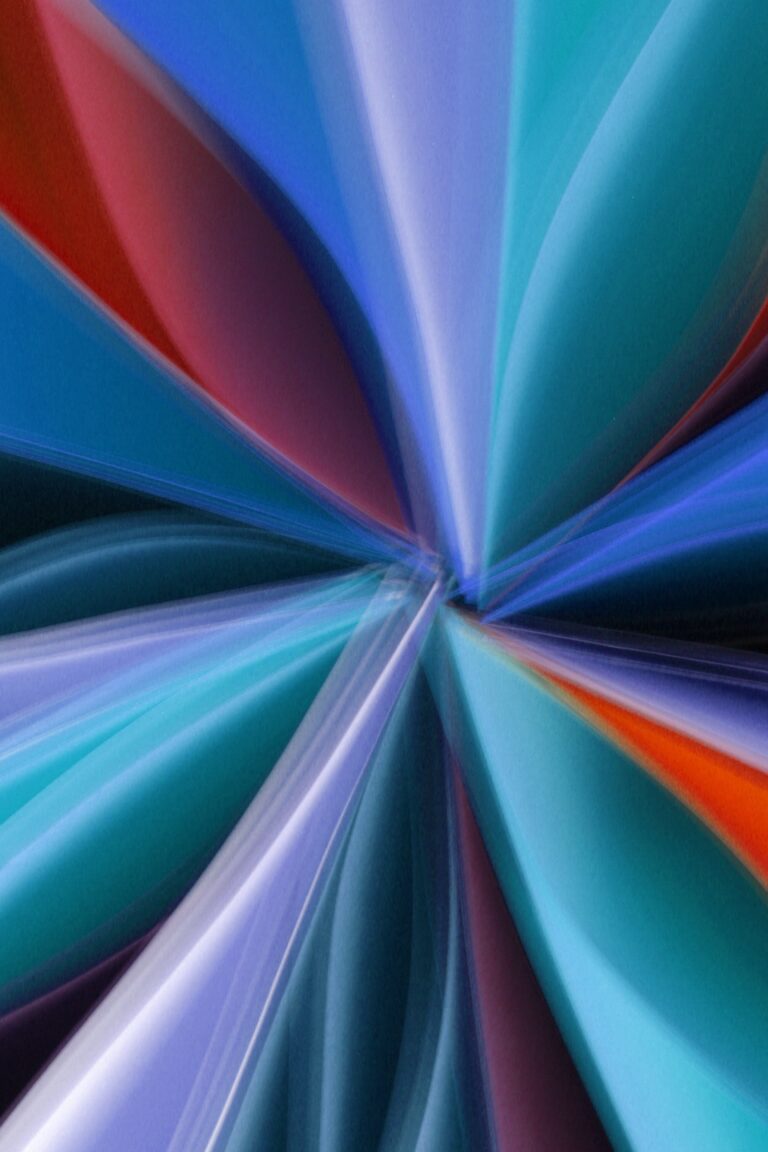 Colorful abstract design with swirling patterns and vibrant hues.